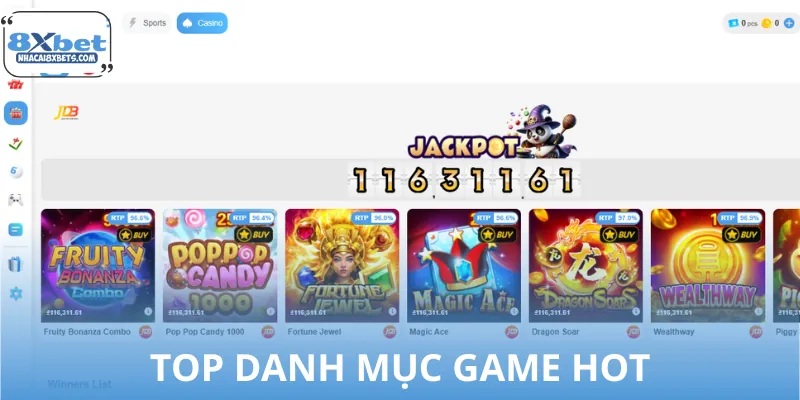 Nhiều sảnh game hot cho bạn tham gia